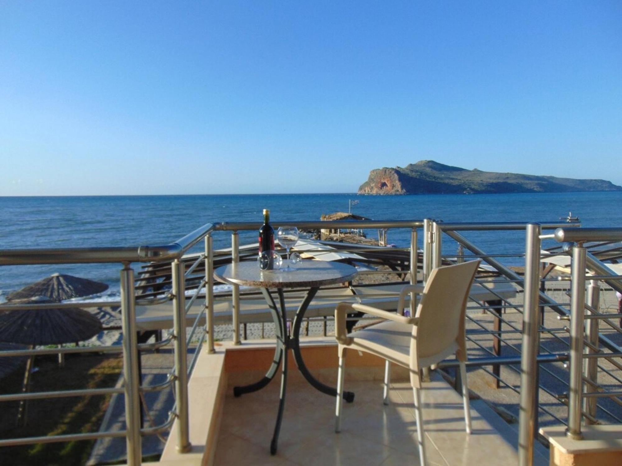 Comfy Beachfront Litinas Casa With Seaview Chania  ภายนอก รูปภาพ